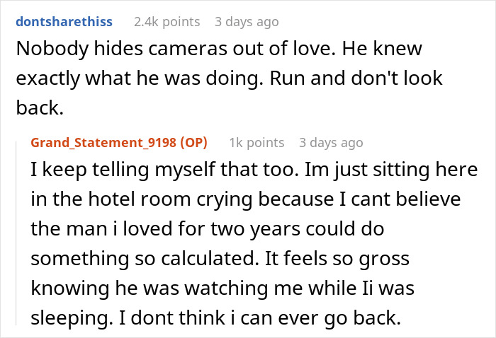 Woman Finds Out Boyfriend Has Been Filming Her With Secret Camera: “I Completely Froze, I Was Shaking”