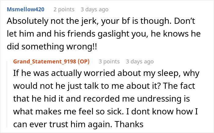 Woman Finds Out Boyfriend Has Been Filming Her With Secret Camera: “I Completely Froze, I Was Shaking”