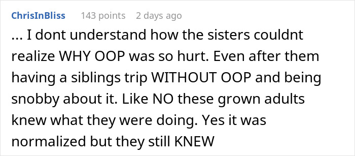 Woman Realizes She&rsquo;s The Only Sibling Skipped For B-Day Traditions, Family Calls Her Dramatic