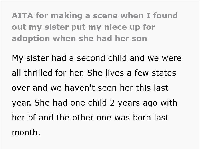 “She Wanted To Be A Boy Mom”: Lady Loses It As Sis Gives Up Daughter For Adoption After Having Son