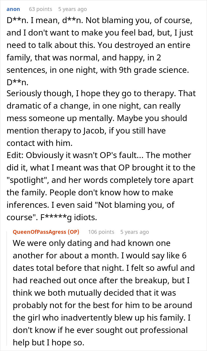 Teen Accidentally Reveals Boyfriend&rsquo;s Mom&rsquo;s Infidelity During Dinner: “I Notice His Mom Get Really Pale”