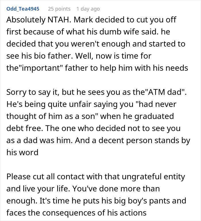 Man Loses Wife And His Adoptive Son Cuts Him Off, Only To Come Back Begging For Money