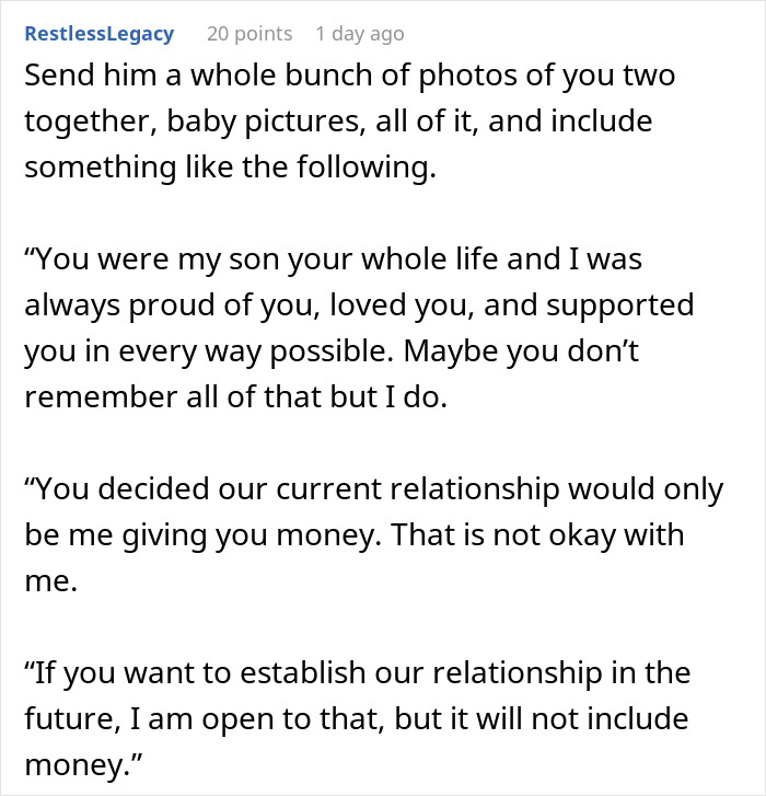 Man Loses Wife And His Adoptive Son Cuts Him Off, Only To Come Back Begging For Money