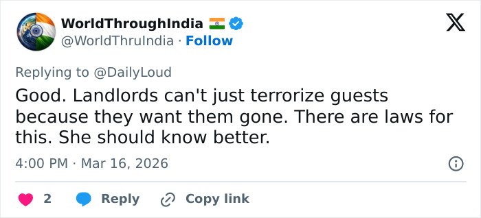 Woman’s Wild Tactic To Evict Her Tenant Backfires As She Learns Her Fate In Court