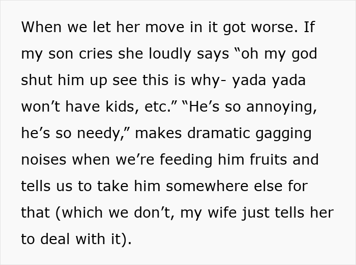 Guy Sick Of SIL Shoving Her Baby-Hating Propaganda Down His Throat, Threatens To Kick Her Out