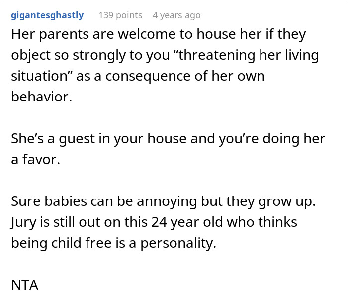 Guy Sick Of SIL Shoving Her Baby-Hating Propaganda Down His Throat, Threatens To Kick Her Out