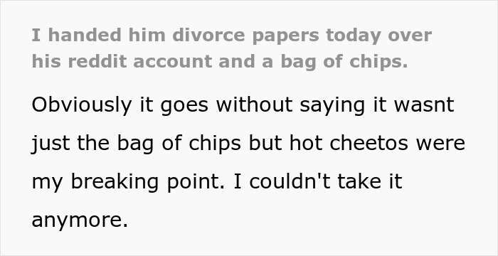 Man Throwing A Bag Of Chips At Wife Is Her Last Straw, She Leaves Him For The 4th And Last Time