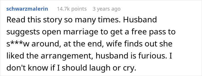 Husband Demands Open Marriage &ldquo;Or He Would Go Crazy&rdquo;, Regrets It The Moment His Wife Starts Enjoying It