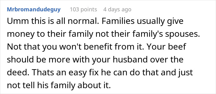Woman Expected Her In-Laws To Gift Money To Their Family, Turns Out They Meant Her Husband Only