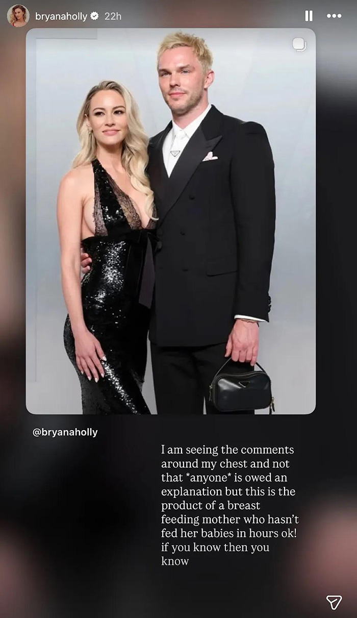 Model Bryana Holly Hits Back At Body-Shamers Over Her Appearance At Oscars Party With Husband Nicholas Hoult