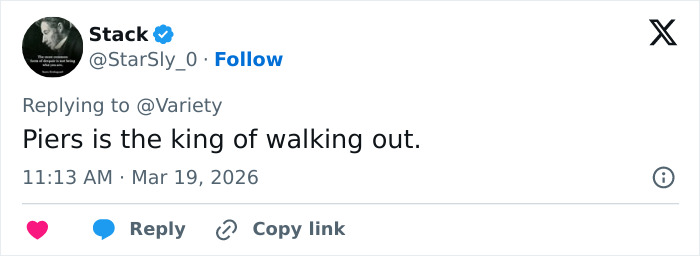 Piers Morgan Walks Out Of His Own Show After Crude Epstein Remark From &lsquo;Manosphere&rsquo; Influencer