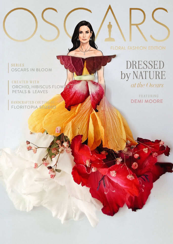 Oscars Red Carpet Looks Transformed Into Extraordinary Blossoms By This Artist (12 Pics) Oscars Red Carpet Looks Transformed Into Extraordinary Blossoms By This Artist (12 Pics)