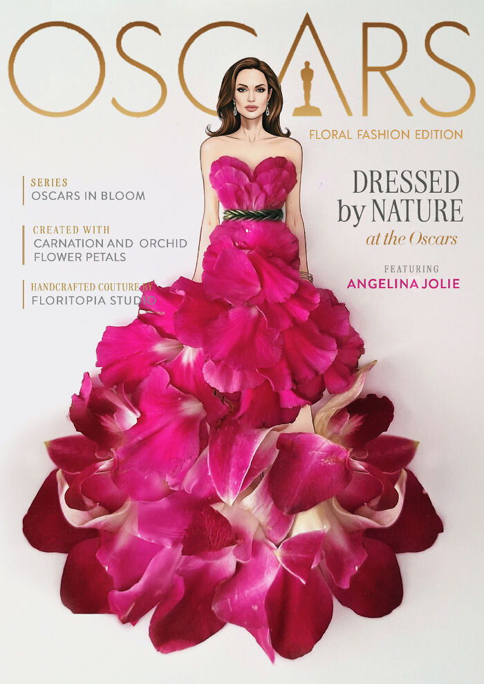 Oscars Red Carpet Looks Transformed Into Extraordinary Blossoms By This Artist (12 Pics) Oscars Red Carpet Looks Transformed Into Extraordinary Blossoms By This Artist (12 Pics)