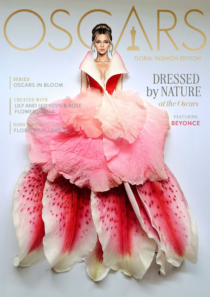 Oscars Red Carpet Looks Transformed Into Extraordinary Blossoms By This Artist (12 Pics) Oscars Red Carpet Looks Transformed Into Extraordinary Blossoms By This Artist (12 Pics)