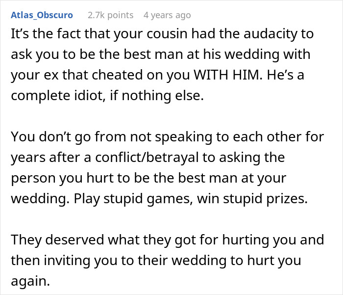 Guy Ruins Cousin&rsquo;s And His Ex’s Wedding By Giving The Most Savage Speech Ever: “You Ruined My Life”