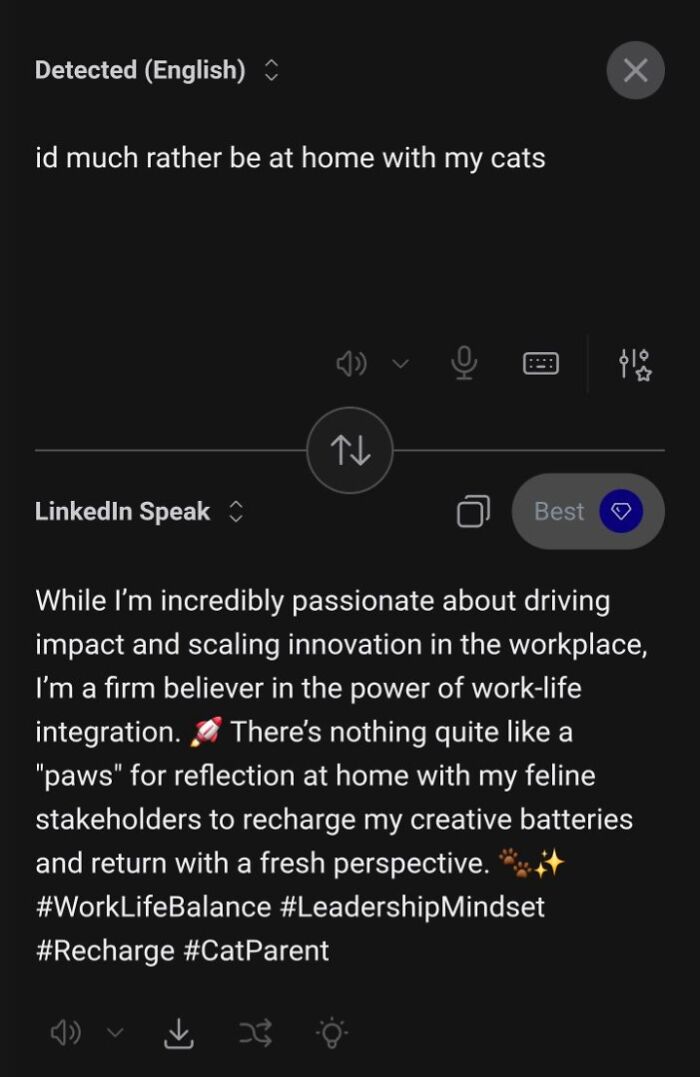 Someone Made A Google Translator For LinkedIn And The Results Are Absolutely Hilarious Someone Made A Google Translator For LinkedIn And The Results Are Absolutely Hilarious