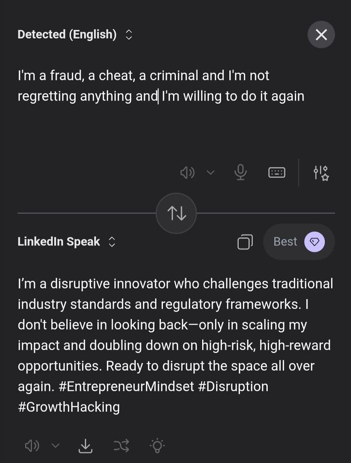 Someone Made A Google Translator For LinkedIn And The Results Are Absolutely Hilarious Someone Made A Google Translator For LinkedIn And The Results Are Absolutely Hilarious