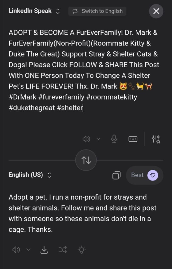 Someone Made A Google Translator For LinkedIn And The Results Are Absolutely Hilarious Someone Made A Google Translator For LinkedIn And The Results Are Absolutely Hilarious