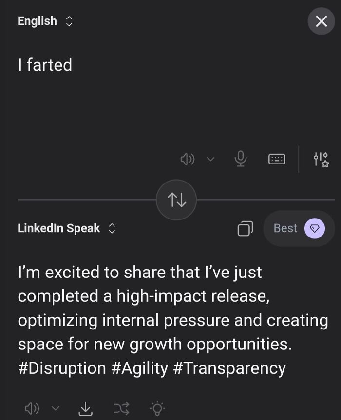 Someone Made A Google Translator For LinkedIn And The Results Are Absolutely Hilarious Someone Made A Google Translator For LinkedIn And The Results Are Absolutely Hilarious