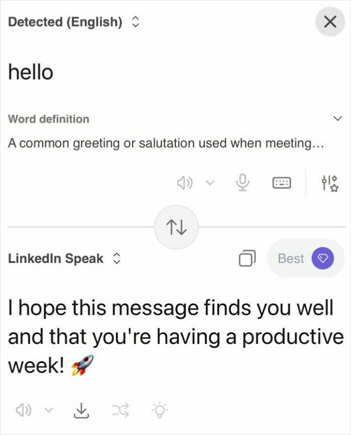 Someone Made A Google Translator For LinkedIn And The Results Are Absolutely Hilarious Someone Made A Google Translator For LinkedIn And The Results Are Absolutely Hilarious