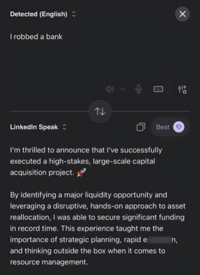 Someone Made A Google Translator For LinkedIn And The Results Are Absolutely Hilarious Someone Made A Google Translator For LinkedIn And The Results Are Absolutely Hilarious