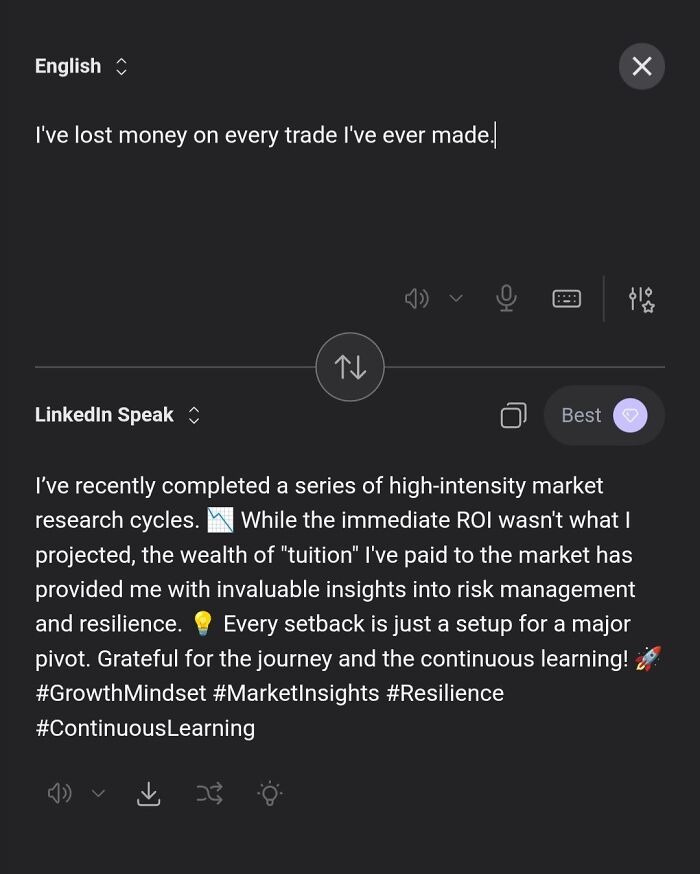 Someone Made A Google Translator For LinkedIn And The Results Are Absolutely Hilarious Someone Made A Google Translator For LinkedIn And The Results Are Absolutely Hilarious
