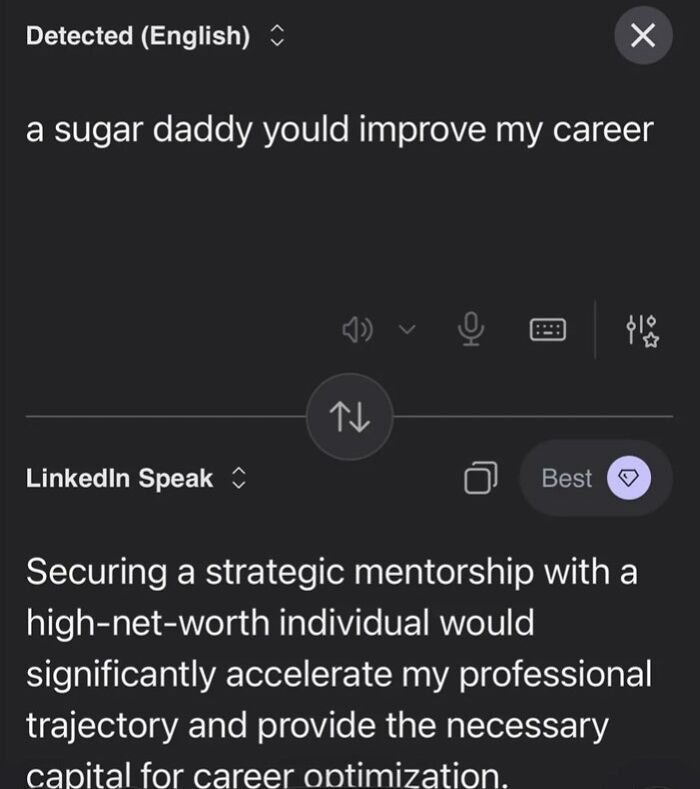 Someone Made A Google Translator For LinkedIn And The Results Are Absolutely Hilarious Someone Made A Google Translator For LinkedIn And The Results Are Absolutely Hilarious