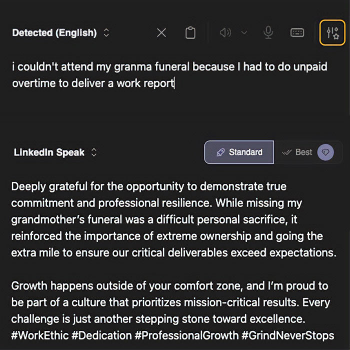 Someone Made A Google Translator For LinkedIn And The Results Are Absolutely Hilarious Someone Made A Google Translator For LinkedIn And The Results Are Absolutely Hilarious