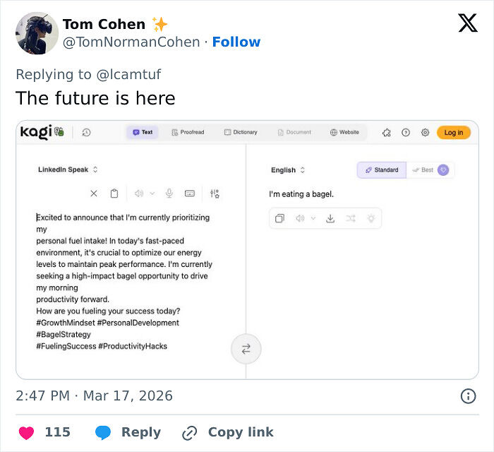 Someone Made A Google Translator For LinkedIn And The Results Are Absolutely Hilarious Someone Made A Google Translator For LinkedIn And The Results Are Absolutely Hilarious