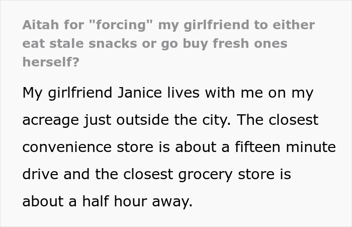 Fed-Up Partner Cuts Off Snack Supply As GF Keeps Wasting It, She’s Mad She Doesn’t Have Fresh Chips Fed-Up Partner Cuts Off Snack Supply As GF Keeps Wasting It, She’s Mad She Doesn’t Have Fresh Chips