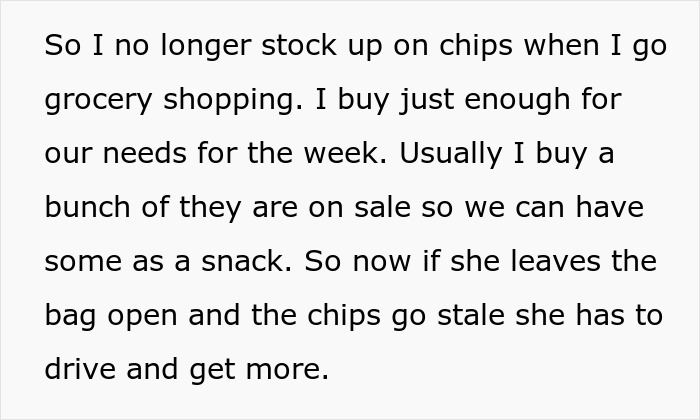 Fed-Up Partner Cuts Off Snack Supply As GF Keeps Wasting It, She’s Mad She Doesn’t Have Fresh Chips Fed-Up Partner Cuts Off Snack Supply As GF Keeps Wasting It, She’s Mad She Doesn’t Have Fresh Chips