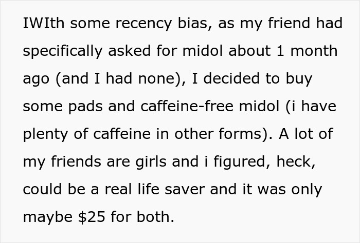 Man Stashes Midol And Tampons In Bathroom For Friends, One Guest Starts Drama Over Virtue Signaling