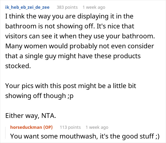 Man Stashes Midol And Tampons In Bathroom For Friends, One Guest Starts Drama Over Virtue Signaling