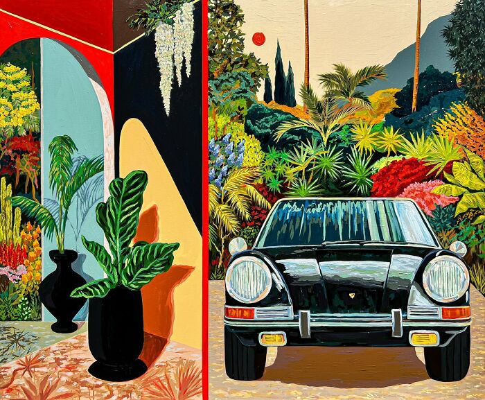 This Artist Made 40 Vibrant Paintings That Turn Everyday Scenes Into Dreamlike And Playful Worlds