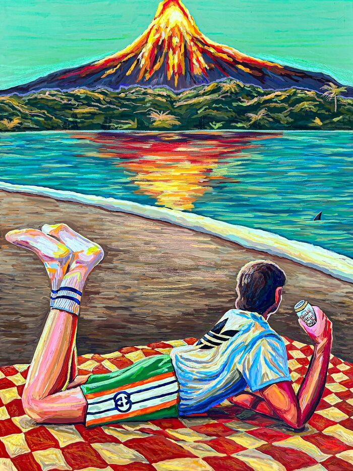 This Artist Made 40 Vibrant Paintings That Turn Everyday Scenes Into Dreamlike And Playful Worlds