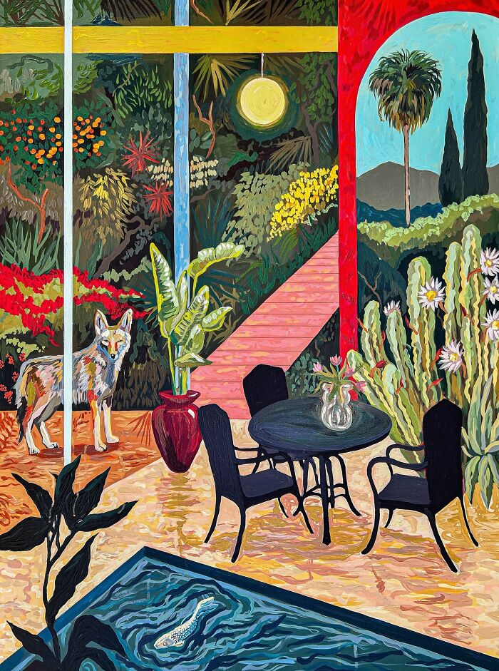 This Artist Made 40 Vibrant Paintings That Turn Everyday Scenes Into Dreamlike And Playful Worlds