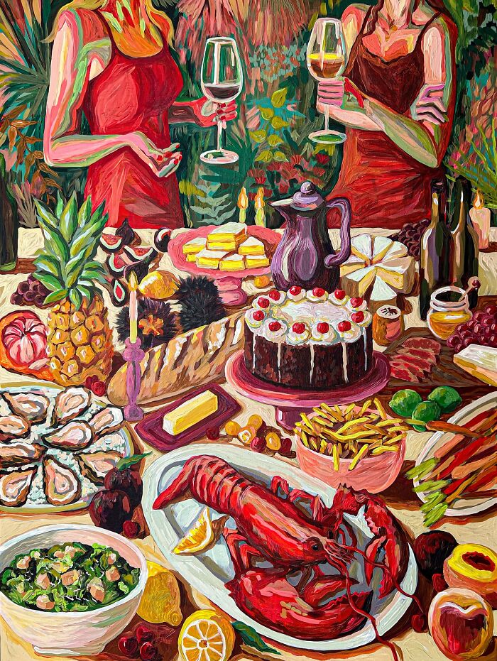 This Artist Made 40 Vibrant Paintings That Turn Everyday Scenes Into Dreamlike And Playful Worlds