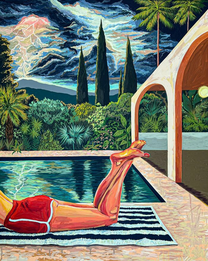 This Artist Made 40 Vibrant Paintings That Turn Everyday Scenes Into Dreamlike And Playful Worlds