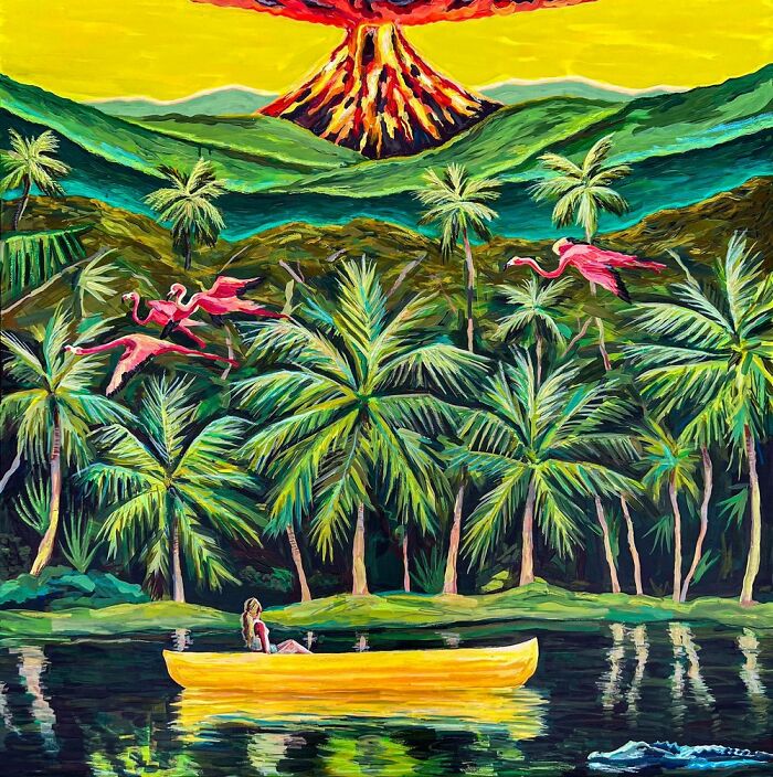 This Artist Made 40 Vibrant Paintings That Turn Everyday Scenes Into Dreamlike And Playful Worlds