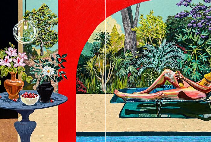 This Artist Made 40 Vibrant Paintings That Turn Everyday Scenes Into Dreamlike And Playful Worlds