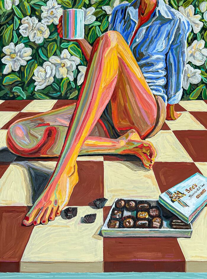 This Artist Made 40 Vibrant Paintings That Turn Everyday Scenes Into Dreamlike And Playful Worlds