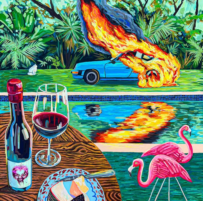 This Artist Made 40 Vibrant Paintings That Turn Everyday Scenes Into Dreamlike And Playful Worlds