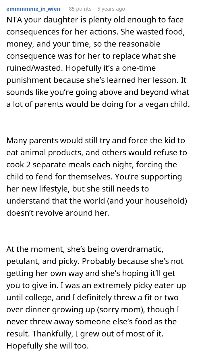 Mom Called Disgusting For Making Vegan Teen Cook Meat To Teach Her A Lesson About Wasting Food