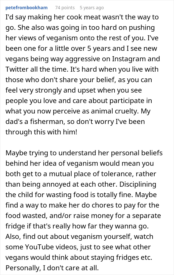 Mom Called Disgusting For Making Vegan Teen Cook Meat To Teach Her A Lesson About Wasting Food