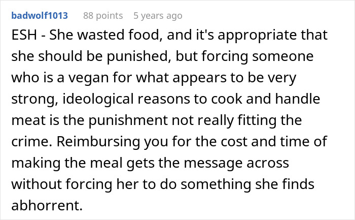 Mom Called Disgusting For Making Vegan Teen Cook Meat To Teach Her A Lesson About Wasting Food