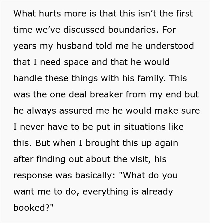 Wife Feels Hurt And Disrespected After Husband Approves His Family’s 6-Week Stay Without Even Asking Her Wife Feels Hurt And Disrespected After Husband Approves His Family’s 6-Week Stay Without Even Asking Her