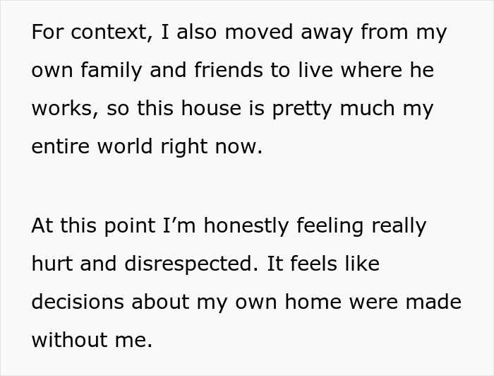 Wife Feels Hurt And Disrespected After Husband Approves His Family’s 6-Week Stay Without Even Asking Her Wife Feels Hurt And Disrespected After Husband Approves His Family’s 6-Week Stay Without Even Asking Her