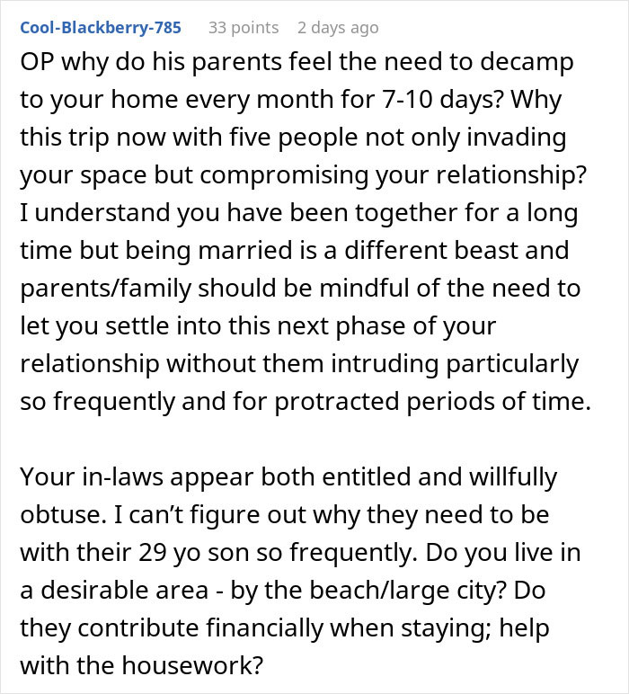 Wife Feels Hurt And Disrespected After Husband Approves His Family’s 6-Week Stay Without Even Asking Her Wife Feels Hurt And Disrespected After Husband Approves His Family’s 6-Week Stay Without Even Asking Her