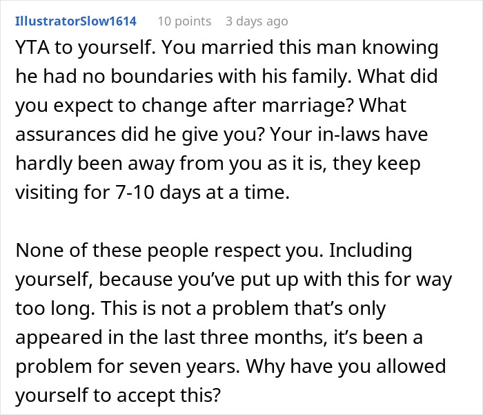 Wife Feels Hurt And Disrespected After Husband Approves His Family’s 6-Week Stay Without Even Asking Her Wife Feels Hurt And Disrespected After Husband Approves His Family’s 6-Week Stay Without Even Asking Her