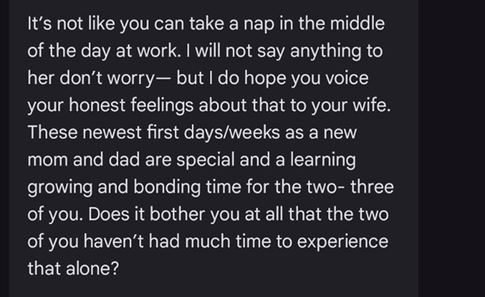Man Gets Woken Up At 4 AM To Care For His Own Baby, His Mom Is Worried He’s Doing Too Much Man Gets Woken Up At 4 AM To Care For His Own Baby, His Mom Is Worried He’s Doing Too Much